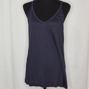 Lululemon Navy Lightweight Deep Vneck Long Length Racerback Soft Tank - Size 8